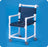 IPU - Shower Chair ipu Fixed Arm PVC Frame Mesh Back - SC718PN