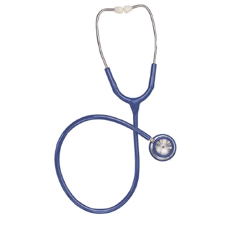 Mabis Healthcare Mabis Cardiology Stethoscope Blue 1-Tube 22 Inch Tube Single Head Chestpiece - 10-404-010