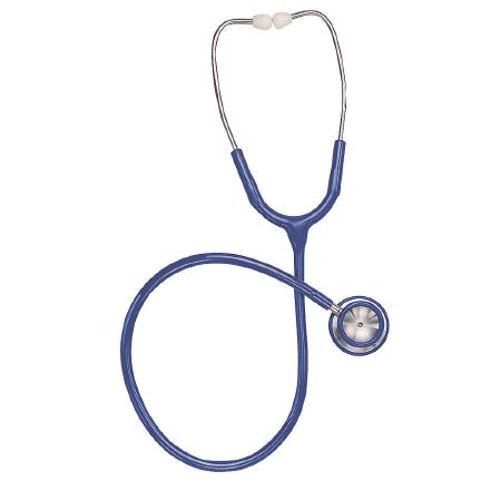 Mabis - Cardiology Stethoscope Blue 1-Tube 22 Inch Tube Single Head Chestpiece - 10-404-010