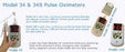 Model 34 Series - Handheld Pulse Oximeter Battery Operated Audible and Visual Alarm - POX010-34