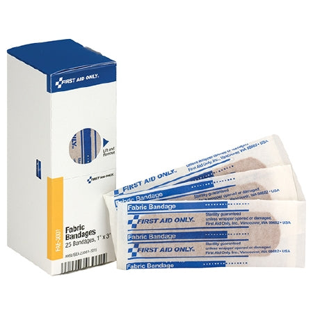 Acme United SmartCompliance Adhesive Strip 1 X 3 Inch Fabric Rectangle Tan Sterile - FAE-3001