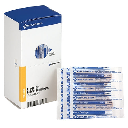 Acme United First Aid Only Adhesive Strip 1-3/4 X 2 Inch Fabric Fingertip Tan Sterile - FAE-3006