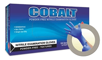 Microflex Medical Cobalt Exam Glove X-Small NonSterile Nitrile Standard Cuff Length Fully Textured Blue Not Chemo Approved - N190