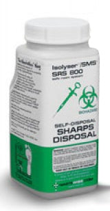 WCM Isolyser SMS Sharps Container 0.8 Liter White - SRS800