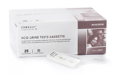 McKesson McKesson Consult Rapid Test Kit Fertility Test hCG Pregnancy Test Urine Sample CLIA Waived 25 Tests - 5001