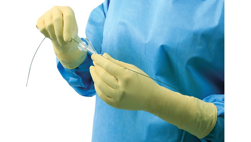 Alimed AliMed Radiation Reducing Glove Alimed Size 7.5 Sterile Pair Synthetic Rubber Extended Cuff Length Smooth Ivory Not Chemo Approved - 95-495
