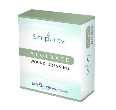 Safe N Simple Simpurity Alginate Dressing 4 X 5 Inch Rectangle Alginate Sterile - SNS50720