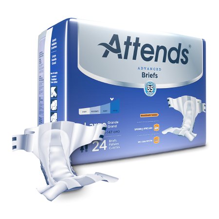 Attends Advanced - Unisex Adult Incontinence Brief Large Disposable Heavy Absorbency - DDC30
