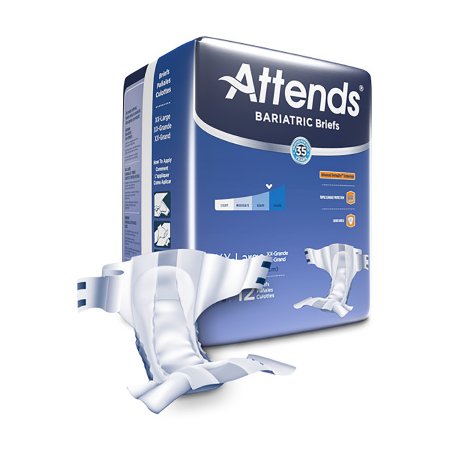 Attends Bariatric - Unisex Adult Incontinence Brief 2X-Large Disposable Heavy Absorbency - DD50