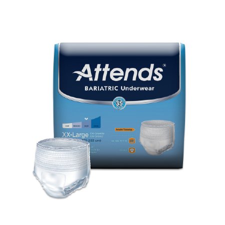 Attends Healthcare Products Attends Bariatric Adult Absorbent Underwear Pull On 2X-Large Disposable Moderate Absorbency - AU50