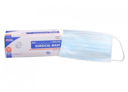 Dukal Dukal Surgical Mask Pleated Ties Adult Blue - 1540