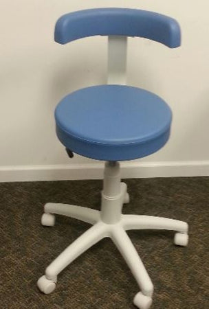 BR Surgical Exam Stool Backrest 5 Casters Gray - BR900-7561
