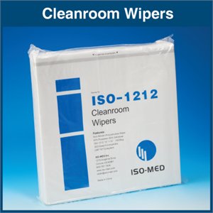 Iso-Med - Cleanroom Wipe ISO Class 5 White NonSterile Cellulose / Polyester 12 X 12 Inch Disposable - ISO-1212