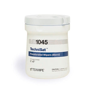 Iso-Med TechniSat TechniCloth Presaturated Cleanroom Wipe With Alcohol With Alcohol White NonSterile Cellulose / Polyester 6 X 8 Inch Disposable - TX1045