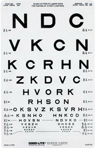 Good-Lite Proportionally Spaced Distance Chart 10 Foot - 600736
