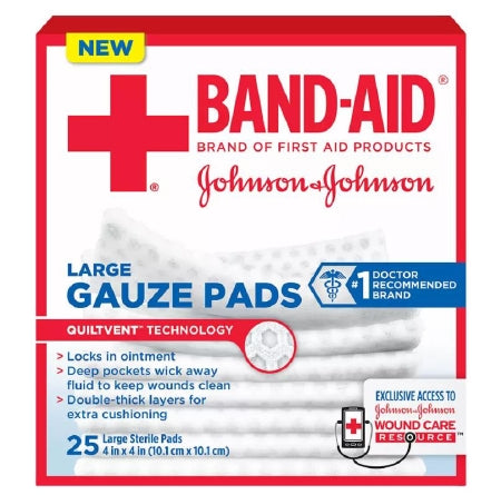 Johnson & Johnson Consumer Band-Aid Gauze Sponge Gauze 4 X 4 Inch Square Sterile - 381371165711