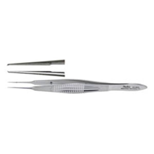 Miltex-Integra Forcep Suture Castroviejo 4" .12Mm Tp/Ty Pltfrm Straight 1X2Tth Micro Ss Ea - 18-953
