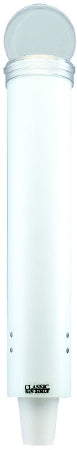 Saalfeld Redistribution San Jamar Cup Dispenser White Plastic Manual Pull Surface Mount - C4160WH