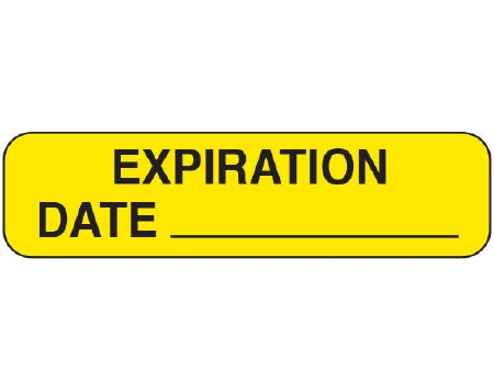 Shamrock Scientific Shamrock Pre-Printed Label Communication Fill In EXPIRATION / DATE _____ Yellow 3/4 X 1-1/2 Inch - UPCR-1323