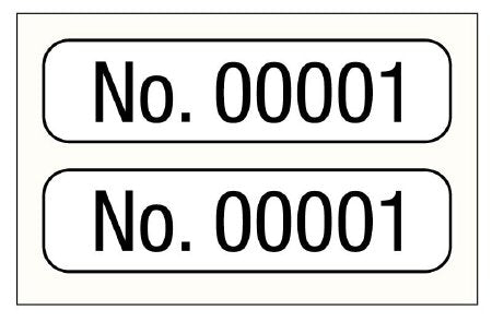 United Ad Label UAL Pre-Printed Label Communication Fill In NO. 00001 / NO. 00001 White 1 X 1/4 Inch - ULCN101