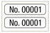 UAL - Pre-Printed Label Advisory Label White Paper NO. 00001 / NO. 00001 Black Numeric 1 X 1/4 Inch - ULCN101