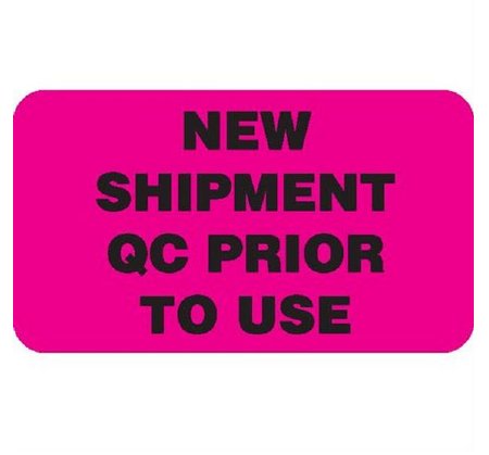 Market Lab Inc Pre-Printed Label Auxiliary Label NEW SHIPMENT QC PRIOR TO USE Fluorescent Pink 1 X 3-3/4 Inch - 6459