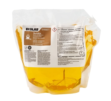 Ecolab Revitalize Carpet Cleaner Liquid 2 Liter Bag Mild Scent - 6195077