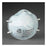 3M Particulate Respirator Mask N95 Cup Elastic Strap One Size Fits Most White - 8211