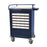 Harloff Value Line Medication Cart 22.5 X 29.5 X 46.75 Inch, 43.25 Inch, 43.25 Inch Writing Surface 8 Drawers Hammertone Green - VLT24BIN5