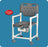 IPU Elite Commode / Shower Chair Fixed Arm PVC Frame With Backrest - ELT817 P G