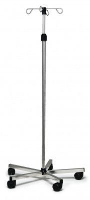 Graham-Field IV Stand Telescoping Pole 4-Hook 5 Legs with 2 Inch Nylon Swivel Casters - 7016A