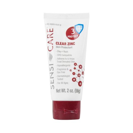 Sensi-Care Clear Zinc - Skin Protectant 2 oz. Tube Unscented Cream CHG Compatible - 413586