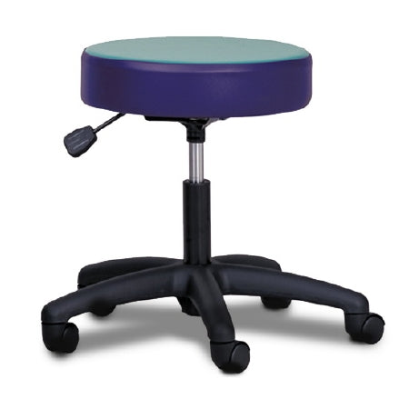 Clinton Industries Standard Series Exam Stool Backless Pneumatic Height Adjustment 5 Casters Purple Gray, Yellow - 2135-M-3PG-3YW