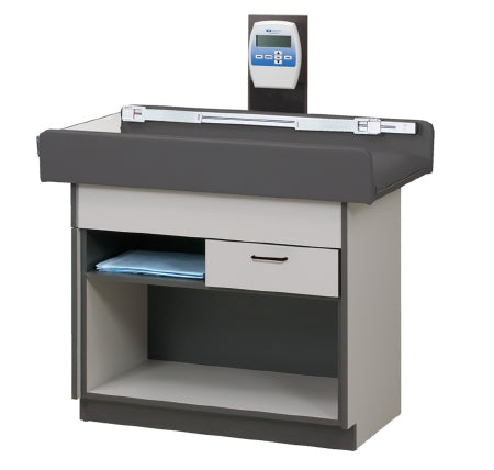 Clinton Industries Select Series Pediatric Treatment Table with Scale Fixed Height 350 Lbs. - 7810-GRYGRYGNMTL