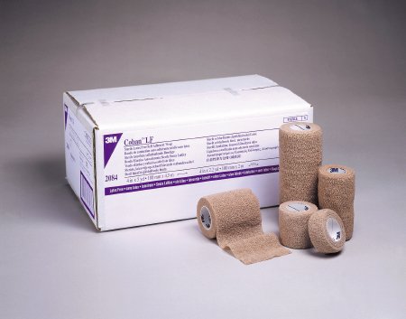 3M Coban LF Cohesive Bandage 2 Inch X 5 Yard Standard Compression Self-adherent Closure Tan Sterile - 2082S