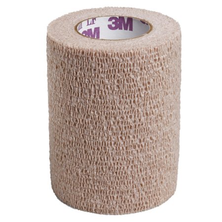 3M Coban LF - Cohesive Bandage 2 Inch X 5 Yard Standard Compression Self-adherent Closure Tan Sterile - 2082S