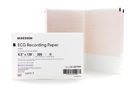 McKesson McKesson ECG Recording Paper 8-1/2 Inch X 138 Foot Z-Fold - 26-9402-061