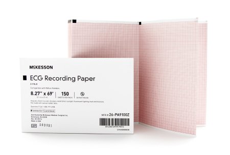 McKesson McKesson ECG Recording Paper 8.27 Inch X 69 Foot Z-Fold - 26-PA9100Z