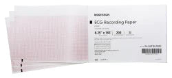 Norav Medical - Diagnostic Recording Paper Thermal Paper 8-1/2 X 11 Inch Z-Fold Red Grid - NECG12C-ZFP