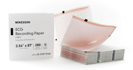 McKesson McKesson ECG Recording Paper 3.54 Inch X 87 Foot Z-Fold - 26-2157-014A