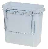Harloff Bemis Trash Can 3 gal. Rectangular White Plastic Open Top - VS-3GWASTE