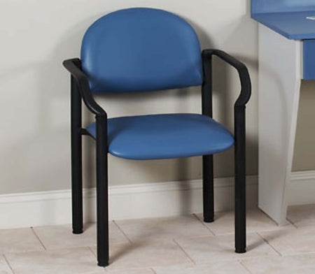 Clinton Industries Premium Series Side Chair Black Fixed Armrests Vinyl - C-50-BLK