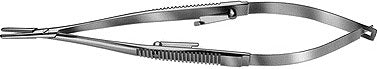 Bausch & Lomb Needle Holder 138 mm Heavy 12 mm Straight Jaw Flat Serrated Handle - E3850