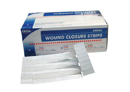 Dukal - Skin Closure Strip 1 X 4 Inch Nonwoven Material Reinforced Strip White - 5158