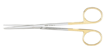 Miltex Miltex Carb-N-Sert Dissecting Scissors Metzenbaum 5-1/2 Inch Length OR Grade Stainless Steel (German) / Tungsten Carbide NonSterile Finger Ring Handle Straight Blade Blunt/Blunt - 5-179TC