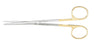 Miltex Miltex Carb-N-Sert Dissecting Scissors Metzenbaum 5-1/2 Inch Length OR Grade Stainless Steel (German) / Tungsten Carbide NonSterile Finger Ring Handle Straight Blade Blunt/Blunt - 5-179TC