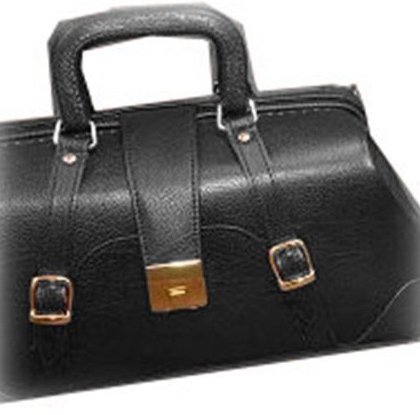Hopkins Medical Products - Physicians Bag Black Leather 6 X 11 X 16 Inch - 533535