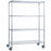 R & B Wire Products 4 Shelf Linen Cart 5 Inch Casters, 2 Locking 500 lbs. per Shelf Chrome Plated - LC244872
