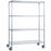 R & B Wire Products - Linen Cart 4 Shelves 500 lbs. Weight Capacity Chrome Plated 5 Inch Casters, 2 Locking - LC186072