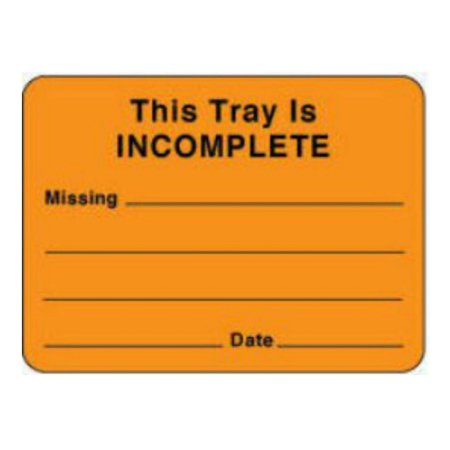 Precision Dynamics - Tray Removable Label 1-3/4 X 2-3/8 Inch, Fluorescent Orange - 59705783
